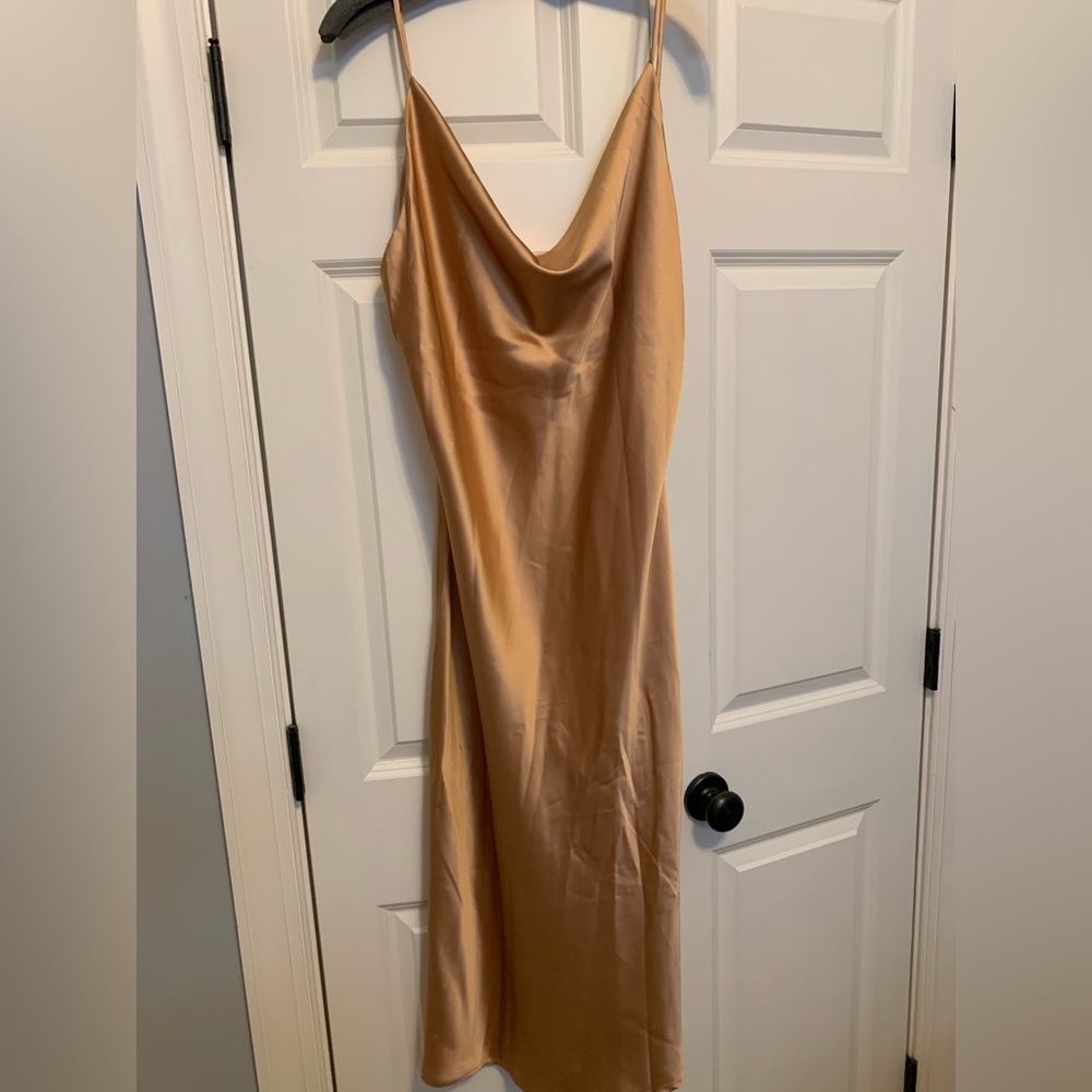 Champagne/Gold satin dress